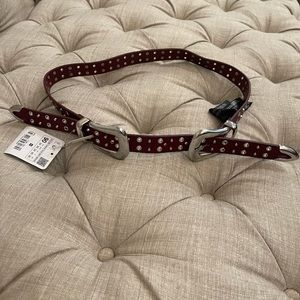 Zara Maron Leather Belt